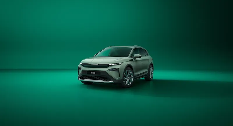 Škoda Elroq, önden üç çeyrek